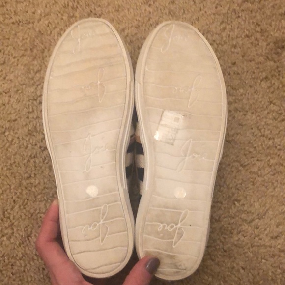 Reduced! Joie Skidmore Sneakers In Navy Stripe - Picture 4 of 5